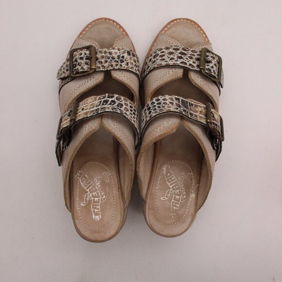 Freebird by Steven Caprice Women’s Size US 6 Gray Leather Block Heel Sandals - Picture 7 of 10